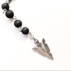 Arrowhead Diffuser Necklace Silver Long 36”-40”
